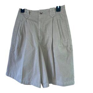 Ralph Lauren Country Womens Shorts Size 8 Tan Pleated High Waist Casual New